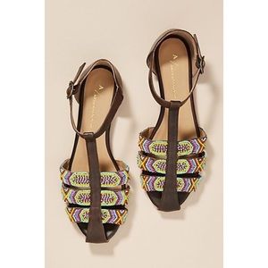 🌸Anthropologie Beaded City Flats🌸